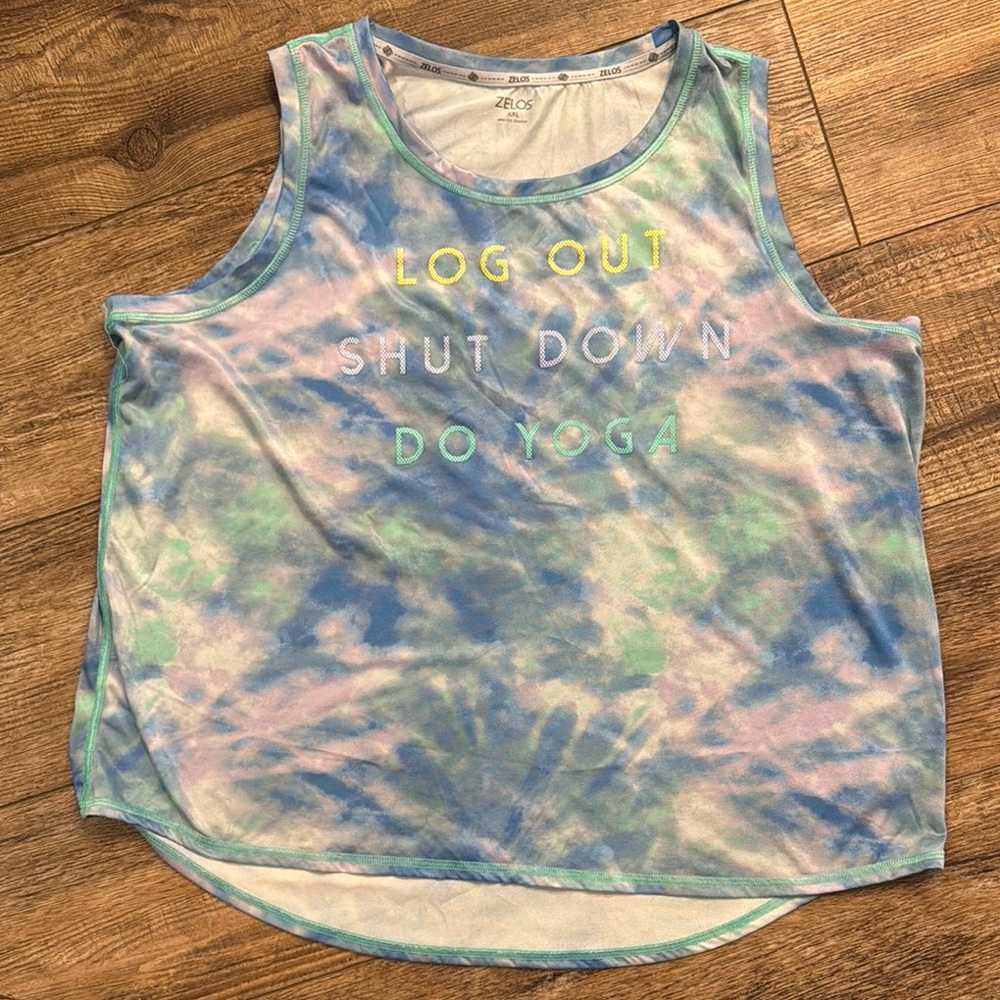 Zelos Tie-Dye Yoga Tank Top